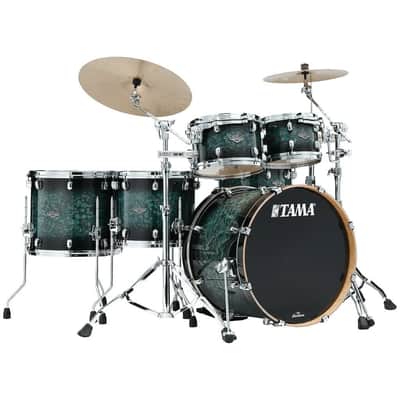 Tama Starclassic Performer 5pc Drum Set Molten Steel Blue Burst image 1