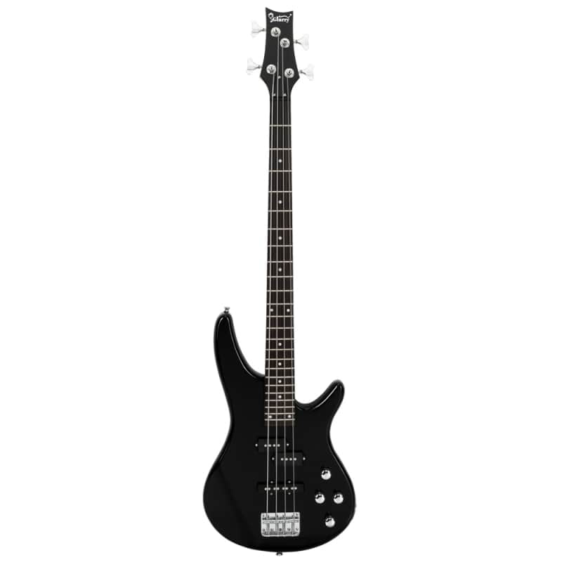 Glarry Black GIB 4 String Full Size Bass Guitar image 1
