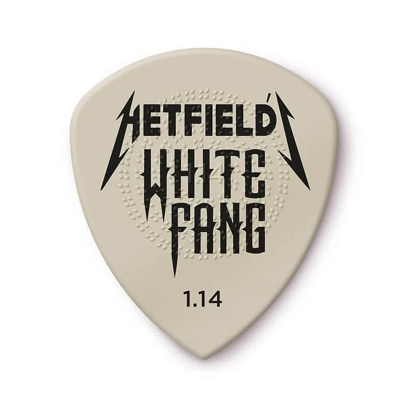 Dunlop PH122R114 James Hetfield White Fang Custom Flow 1.14mm Guitar Picks (24-Pack) image 1
