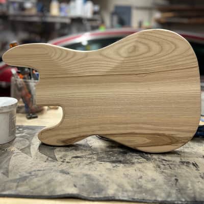 Madlad Instruments Ash "Dirnty Dan" Precision Bass PBass Style Body (custom made with pride in north Texas) - Unfinished image 3