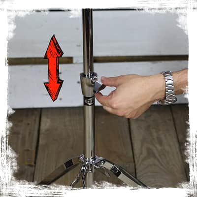 GRIFFIN Stand-Up Snare Drum Stand (Extended XHeight Edition) – Tall Adjustable Chrome Hardware for Practice Pads, Drum Kits & Concert Use image 12