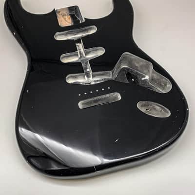 3lbs 15oz BloomDoom Nitro Lacquer Aged Relic Black S-Style Vintage Custom Guitar Body image 2