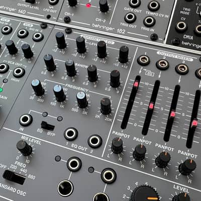 Behringer System 100 Clone with TipTop Audio Mantis Case and Carry Backpack System 100 Full Build 2025 - Gray image 11