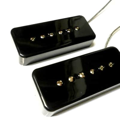 Q pickups SOAP BAR P90 Pickups SET Black 50s Vintage Fits Les Paul SG Epi Gibson Electric Guitar image 5