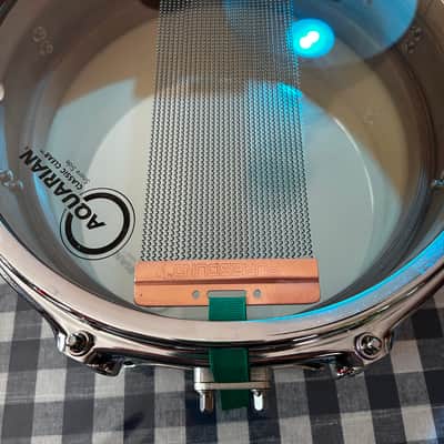 Custom made Snare Drum 12” x 5” Maple Snare 2025 - Distressed Retro Blue Venetian Plaster image 10