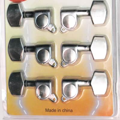 ALICE Machine heads SEALED Guitar tuners GEARS tuning KEYS - CHROME image 1