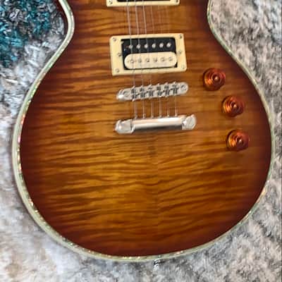 ESP LTD EC-1000 deluxe FM - Amber Sunburst Electric guitar made in Korea image 2