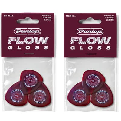 Dunlop Guitar Picks FLOW Gloss 6 Pack Ultex 2.0mm