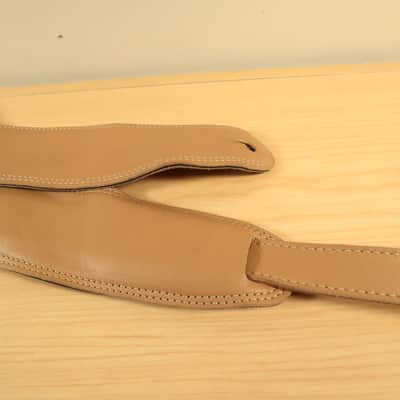 LM Padded Brown Bass 3" Inch Leather Guitar Strap image 2