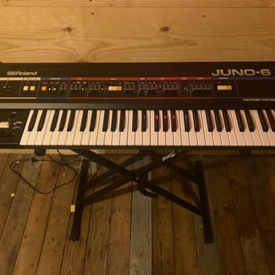 Roland Juno-6 61-Key Polyphonic Synthesizer 1982 - 1984 - Black image 1