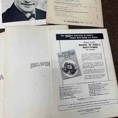 Used Vintage Retro Old Set of 8 different music books Spanish/Folk Guitar Song & Method image 5