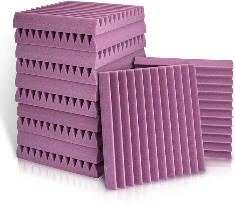 12 PACK Acoustic Foam Panels  2" X 12" X 12"  Studio Wedge Tiles Sound Panels Wedges Sound Absorbing image 1