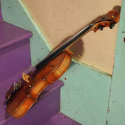 1900s Stainer-Labeled Nice Quality 4/4 German Violin (VIDEO! Fresh Work, Ready) image 17
