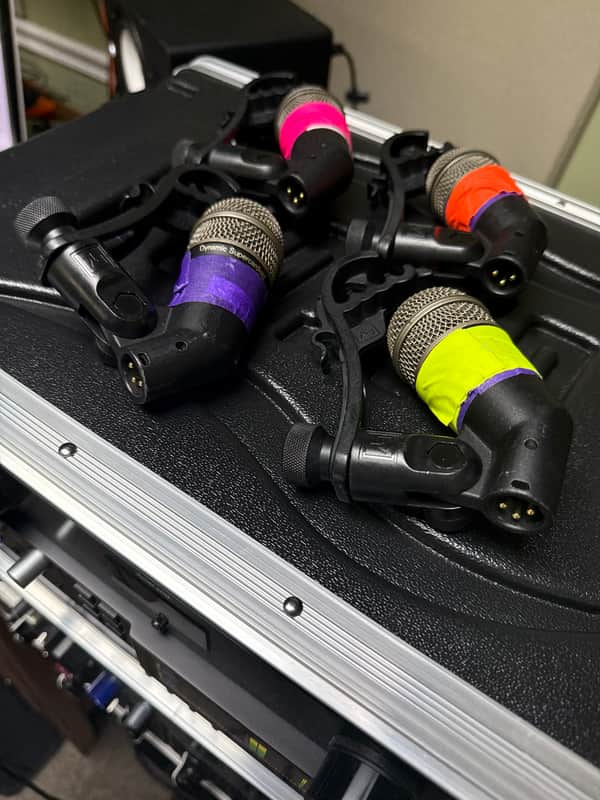 Electro-Voice EV PL35 Supercardioid Dynamic set of 4 Microphone with Drum Rim Clamp 2009 - Present - Satin Black image 1