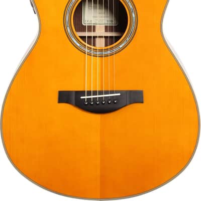 Yamaha LS-TA TransAcoustic Grand Concert Acoustic-Electric Guitar, Solid Spruce Top, Vintage Tint image 1