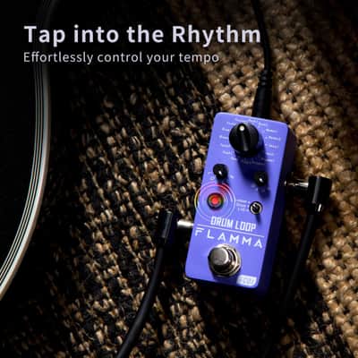 FLAMMA FC01 Looper Pedal Drum Machine 2 in 1 Drum Looper Guitar Pedals, 20 Minutes Loop Time with 16 Drum Grooves, Tap Tempo, 44.1kHz/16Bit Mini Guitar Effects Pedal with 3 Mode image 3