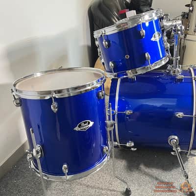 Pearl Export 20,10,12,14 + 14 Drum Kit - Mid. blue image 4