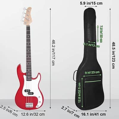 Bass Guitar Bag, Bass Gig Bag 7MM Padding Soft Electric Bass Guitar Case Bass Backpack with Pockets image 2