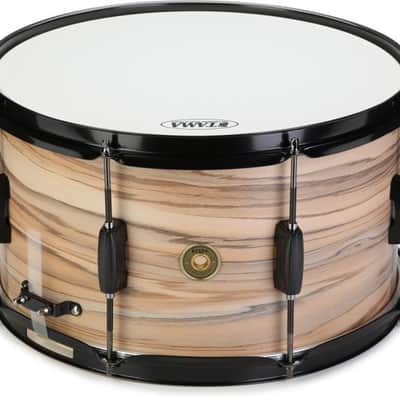 Tama Woodworks Snare Drum - 8 x 14-inch - Natural Zebrawood Wrap image 2
