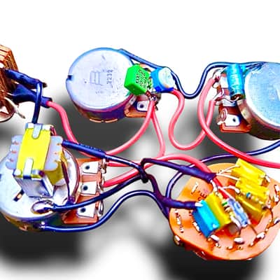 Custom Gibson EB-3 Wiring Harness 3 way Toggle 6 Way Self-Powered Varitone Switch! image 2