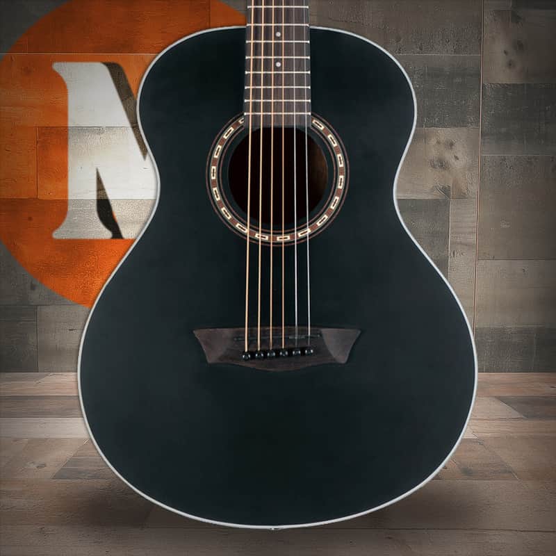 Washburn G-Mini 5 Apprentice Series 7/8 Size Acoustic Guitar - Black Matte (AGM5BMK-A-U) image 1