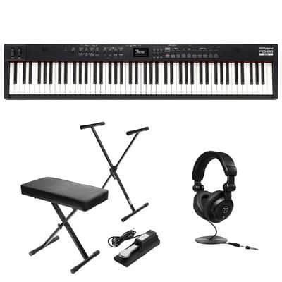 Roland RD-88 EX 88-Key Digital Stage Piano Bundle With Stand, Bench Pedal and Headphones