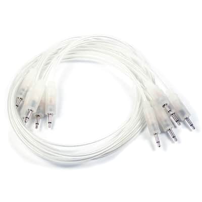Heinakroon 23.6" (60cm) 3.5mm LED Eurorack CV Patch Cables, 5-Pack, Transparent image 2