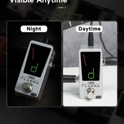 FLAMMA Tuner Pedal FC04 Chromatic Guitar Tuner Pedal, Tuning Pedal for High Precision 1 Cent with Pitch Indicator for Guitar and Bass, True Bypass image 7