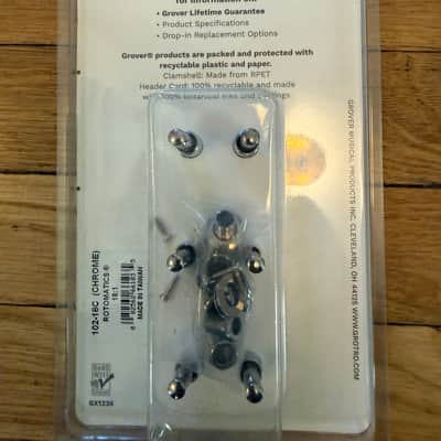 Grover 102-18C Rotomatic 3x3 Guitar Tuning Heads - 18:1 2010s - Chrome image 2