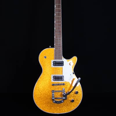 Mint Gretsch G5230T Electromatic Sparkle Jet FT Single-Cut with Bigsby, Laurel FB, Gold Sparkle image 5