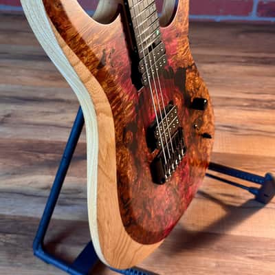 Schecter USA Custom Shop Sunset Extreme Electric Guitar - Natural Satin Stabilized Burl Top image 11