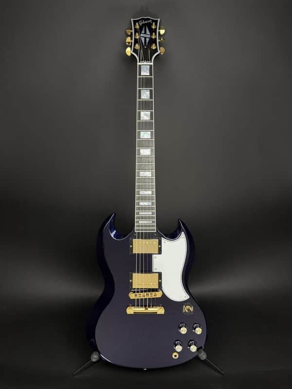Gibson Custom M2M SG Custom Gloss Gold Hardware - Brunswick Blue image 1