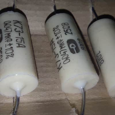 10x Soviet K73-15 A 0.047uF 250V Guitar Tone Capacitors - NOS 1987 - Mylar Film image 6