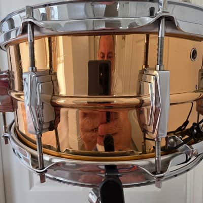 RARE!! 🥁💥 Ludwig  75th Anniversary Bronze 6.5x14 1984 - Bronze , Laser Engraved image 18