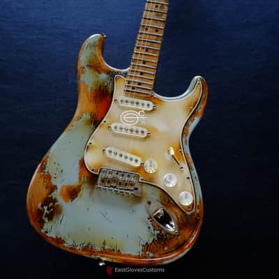Fender Stratocaster Blue Gray Aged Relic Made in USA image 2