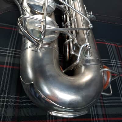 ultra-RARE silver Martin Handcraft Committee I pro alto sax overhauled art-deco city skyline search lights edition aka Mars attacks Earth image 12