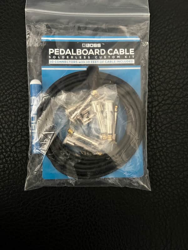 Boss 10ct Solderless Pedalboard Cable Kit 10 - Black image 1