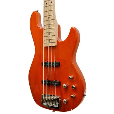 G&L MJ-5 Empress Wood Body Ultra Light Weight Bass  Orange Transparent image 4