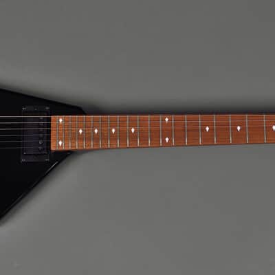 BootLegger Guitar Spade Black Headless With Stiletto Case & Flask image 12