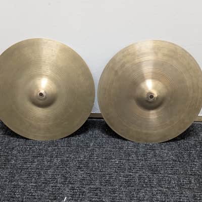 Zildjian 14" A. Zildjian '60s Stamp Hi-Hat Cymbals (Pair) 1960s - Traditional image 1