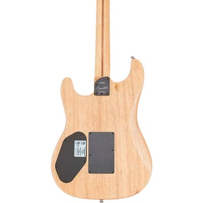 Fender Acoustasonic Stratocaster Exotic Wood Acoustic-Electric Guitar Regular Natural Cocobolo image 2