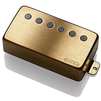EMG 66 Alnico V Active Neck Humbucker - brushed gold image 1