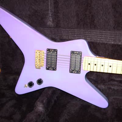 1981-1982 Kramer Voyager Strat Head Megla Purple with OHSC image 2