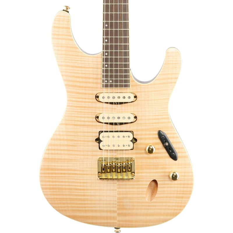 Ibanez SEW761FM Flame Maple Top HSS Guitar w/ Dimarzio Pickups - Natural Flat image 1