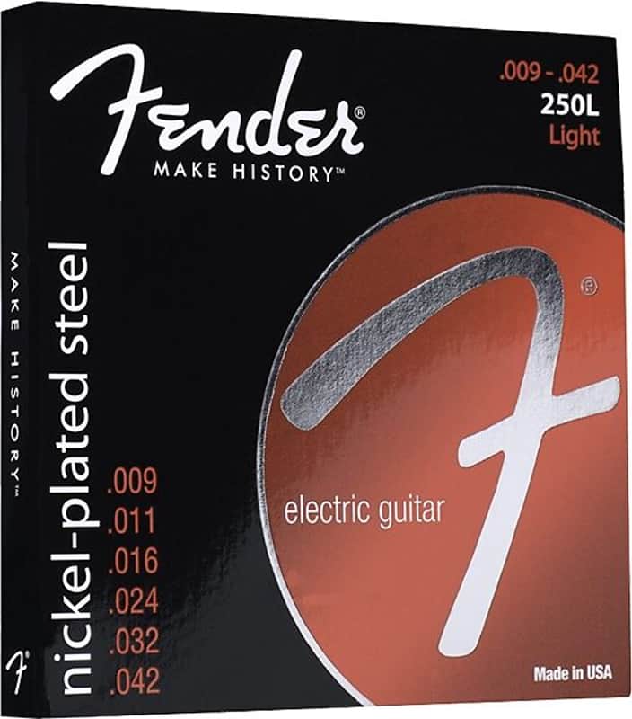 Fender Super 250 Guitar Strings, Nickel Plated Steel, Ball End, 250L Gauges .009-.042, (6) 2016 image 2