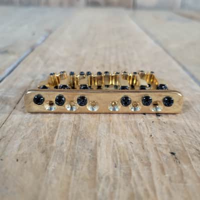 Unbranded Guitar Bridge 6 Saddles 1990s Top Loader Optek Fretlight Pro 200 - Gold image 3