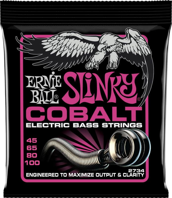 Ernie Ball 2734 Super Slinky Cobalt 4-String Bass Guitar Strings, 45-100 Long Scale image 1