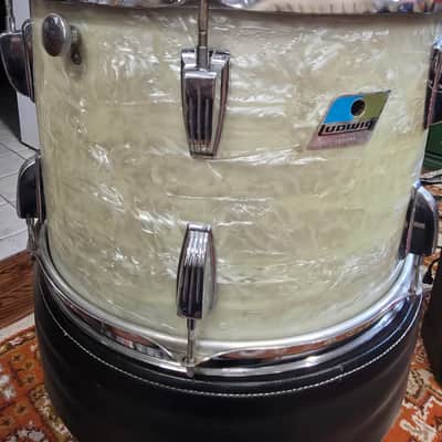 Ludwig  Rack Tom 14x10 Players  1970s  - White Marine Pearl image 8