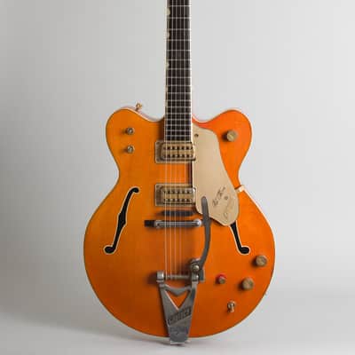 Gretsch Model 6120 Chet Atkins Hollowbody Thinline Hollow Body Electric Guitar (1965), original grey hard shell case. image 1