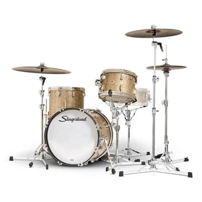 Slingerland Radio King 3pc Drum Set 18/12/14 Gold Glass image 2